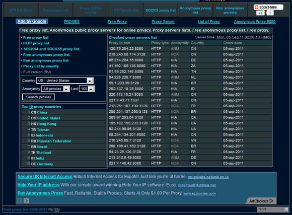 список прокси