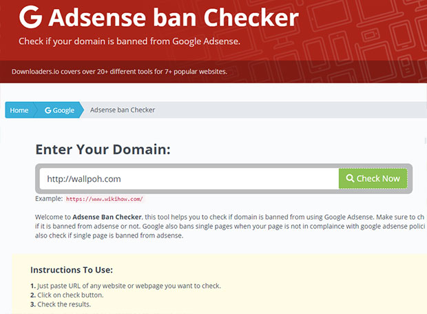 Adsense ban Checker