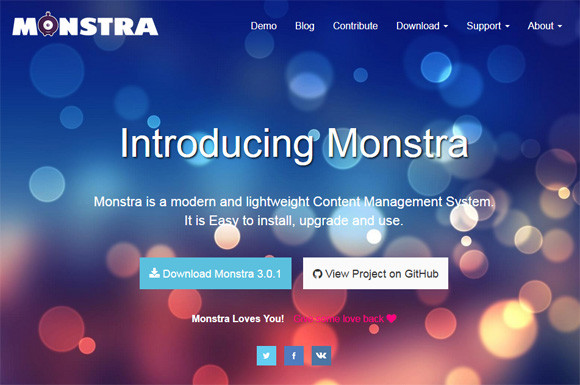 Система Monstra CMS без базы данных