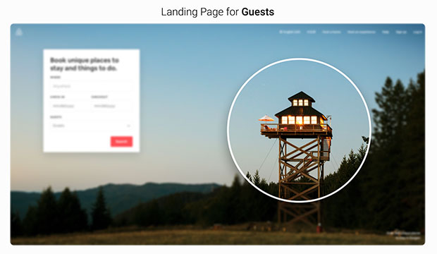 Airbnb лендинг для туристов