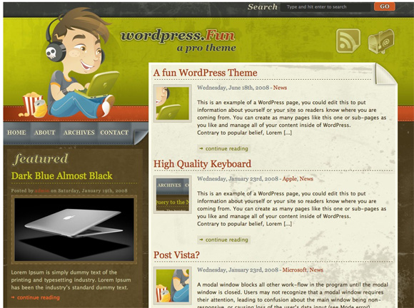 Шаблон для WordPress - wordpress.fun