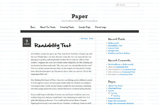 Paper blog template
