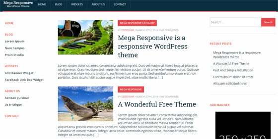Megaresponsive Lite wordpress template
