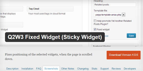 Wordpress - Q2W3 Fixed Widget