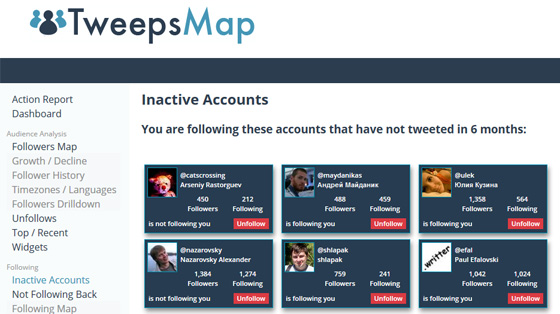 TweepsMap - информация по фолловерам