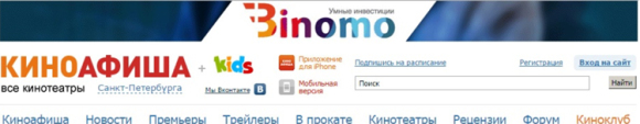 Binomo - размещение на сайте
