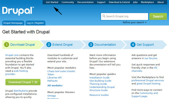 Скачать новую версию Drupal 