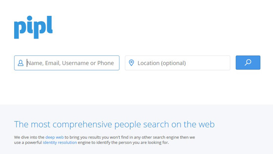 Pipl – сервис для поиска людей в интернете