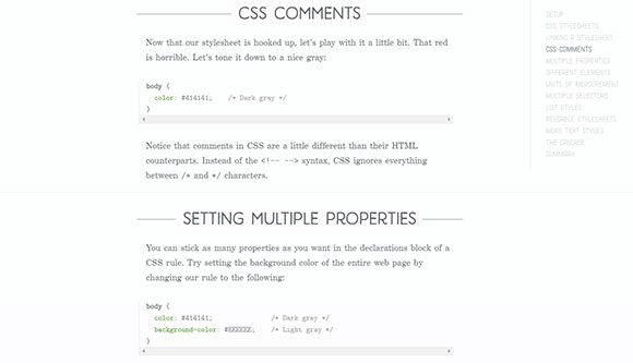 Примеры кода для обучения верстки сайтов 