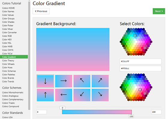 Color Gradient - создание градиента