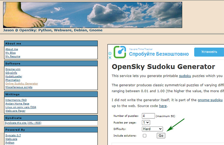OpenSky Sudoku Generator