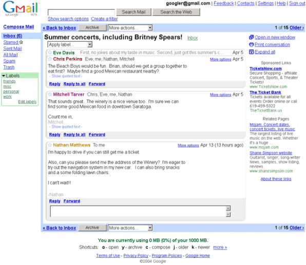 Почта Gmail и реклама