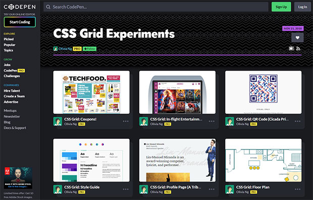 CSS Grid Experiments