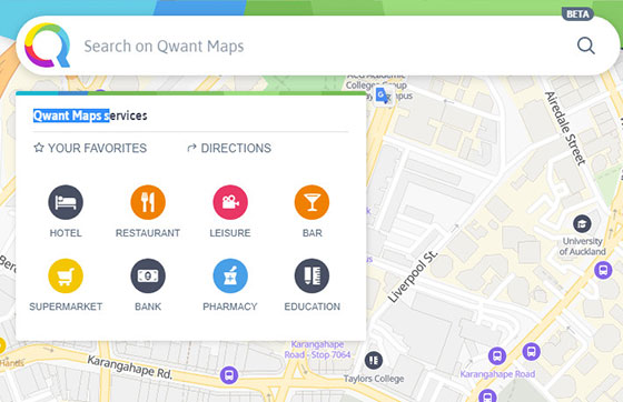 Карта Qwant Maps