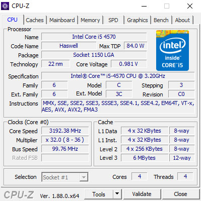 Программа CPU-Z (ЦПУ Зет)