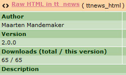 Raw HTML in tt_news